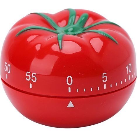 Minuteur Mécanique de Cuisine, Comptes à rebours Enfants Adultes, Minuterie Mignonne Tomate Rouge, Plastique (1/5)