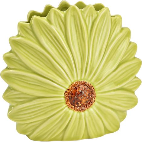 Vase en forme de fleur 17x16x7 cm vert