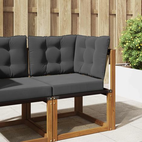 vidaXL Coussin de canapé d'extérieur 3 pcs Anthracite Polyester
