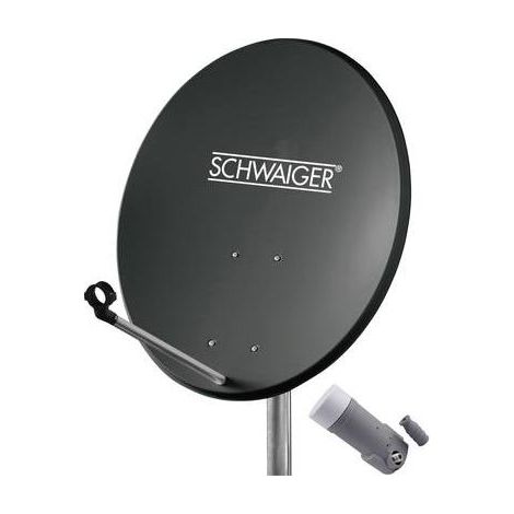Parabole - SCHWAIGER - 60 cm+ - Single LNB - Gris - Haute performance