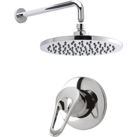 Shower Bundle Concealed Round Manual Valve, Arm & Head Kit - Chrome Balterley