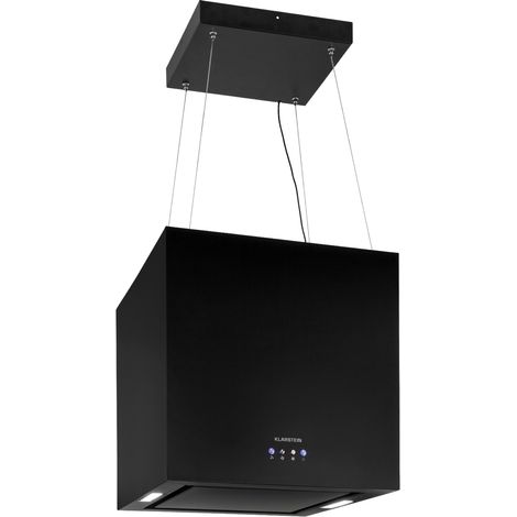 Klarstein – Hotte îlot aspirante 596m³/h – Éclairage LED intégré – Classe énergétique A – Faible bruit 69dB – Filtre à graisse lavable