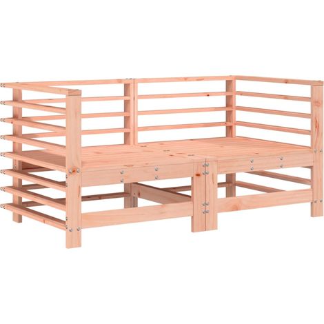 Canapés d'angle de jardin Divan de jardin 2 pcs bois massif douglas (1/5)