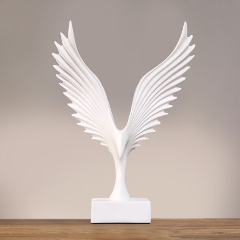 Objets de décoration pour meuble TV, décoration intérieure moderne, statue, sculpture, ornement artisanal en résine pour chambre prototype, blanc, excellent plan (1/5)
