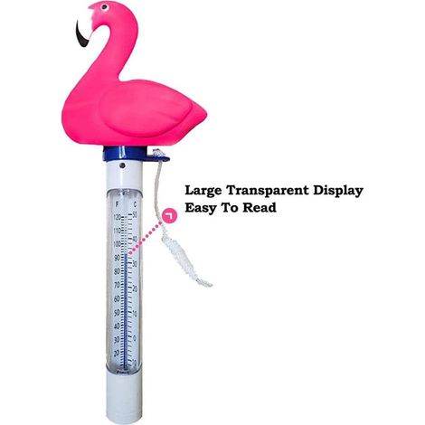 Schwimmendes Poolthermometer mit Trageband, Wassertemperaturthermometer für Außen- und Innenpools, Spas und Whirlpools (1/2)