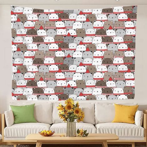 Tapisserie décorative rétro, toile de fond pour chambre à coucher, décoration de fête 100x75cm (1/5)