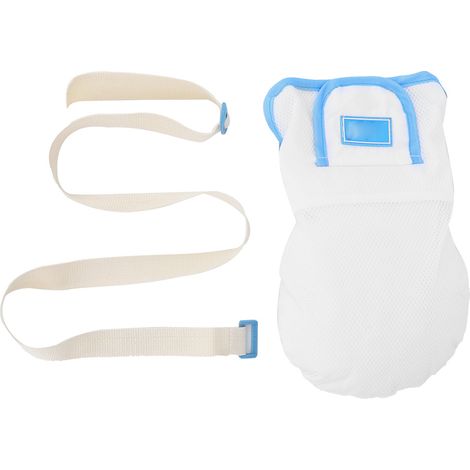 Gants de contention doigts fixes, protecteurs d'infection mains patient, attaches respirantes mains. (1/5)