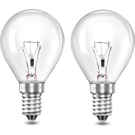 Ampoule E14 Dimmable G45 Globe pour Four 300 Degré Résistante Blanc Chaud 2700 K 400 LM P45 Lampes pour Micro ondes Ampoule Lampe Lave Lot de 2 (1/5)