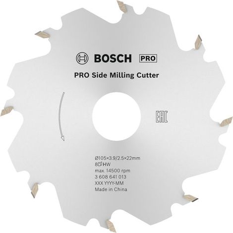 Bosch Function routing PRO Side Milling Cutter 105 x 22 x 4mm 8 teeth 3608641013 (1/5)