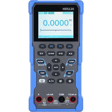 Oscilloscope/multimètre OWON HDS120 – 20000 pts True RMS, 1MHz, 5MS/s, 2600mAh, IPS (1/5)
