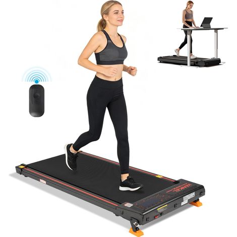 Tapis de marche, tapis roulant pour la maison, tapis roulant électrique de 1 à 6 km/h pour le bureau à domicile, tapis roulant 2 en 1 avec...