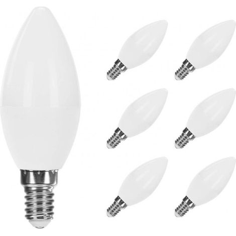 Confezione da 6 lampadine LED a candela E14 da 6W equivalenti a 40W 470lm Raydan Home