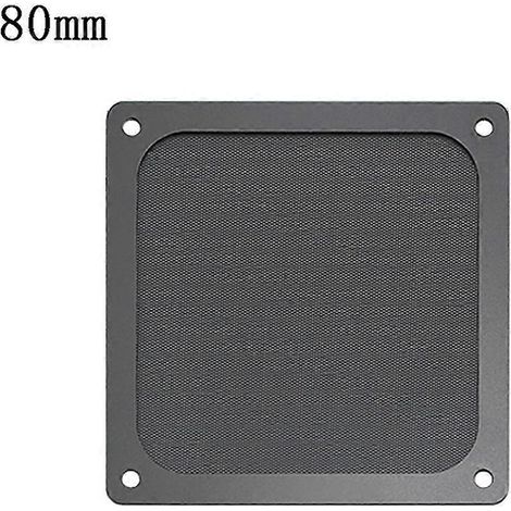 Filtre à poussière magnétique, grille de protection anti-poussière pour ventilateur, avec trou pour PC - 80 mm x 80 mm (1/4)