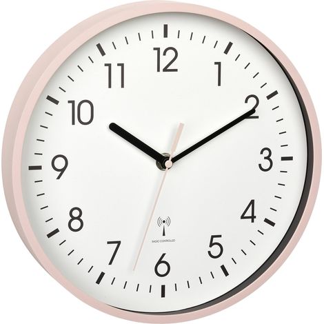 Horloge murale TFA Dostmann 60.3550.16 radiopiloté(e) 24.5 cm x 42 mm rose (1/4)