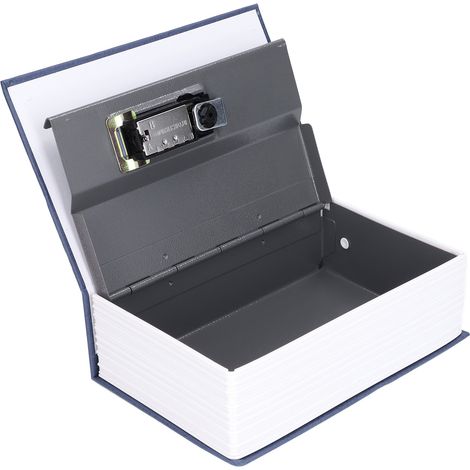Buchförmiger Stahltresor, klassischer Geheimtresor mit Passwortschutz, Aufbewahrungsbox für den Haushalt, blau (1/5)