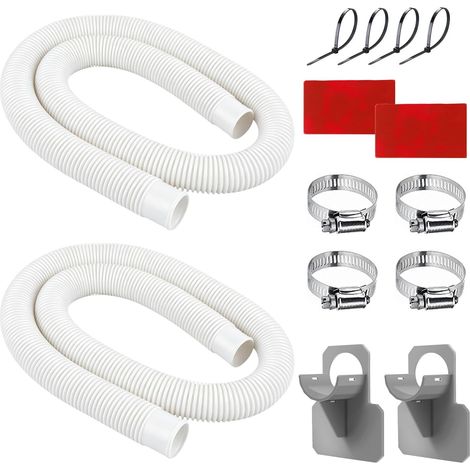 Tuyau pour Piscine,2 Pièces Tuyaux de Rechange pour Piscines Hors Sol, Tuyau de Rechange pour Piscine,Pompe à Filtre avec 4 Pinces Métalliques,Adapté à Une Variété de Pompes (1/5)