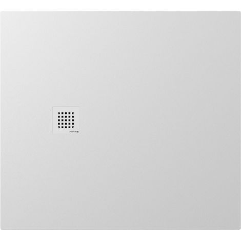 Receveur de douche en marbre coulé TRENECA 110x100cm, découpable selon vos demandes, blanc mat