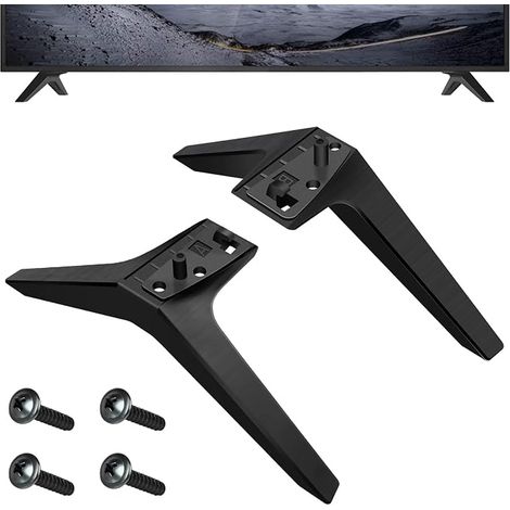 Set de 2 pieds TV pour 49 50 55 pouces TV Stand Base pour TV Jambes TV de remplacement