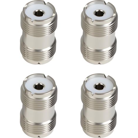 Adaptateur Coaxial UHF Femelle, Connecteur RF Type PL-259, Coupleur UHF PL-259 (Lot de 2), pour CB, Radioamateur, Antenne, Applications de Télécommunication. (1/5)