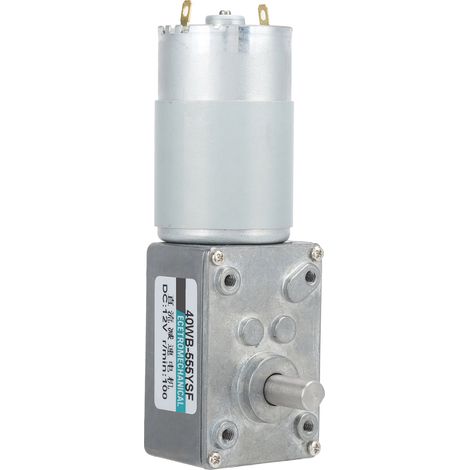 Moteur à engrenage à vis sans fin DC 12V, couple élevé, faible vitesse, double sens, modèle XD40WB-555YSF, 100 tr/min (1/5)