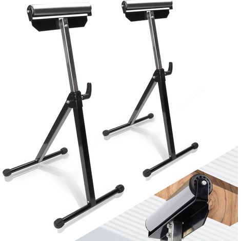 SWANEW 2X Supporto a rulli regolabile in altezza – Cavalletto in metallo fino a 60 kg, 68-108 cm (1/5)