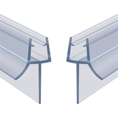 Shower Seal for Glass Enclosure, 40CM 2PCS Shower Barrier, Shower Door Seal for 4-6mm Glass, Shower Cabin Sealant Foldable Barrier, Extra-Thick PVC (Transparent) (1/5)