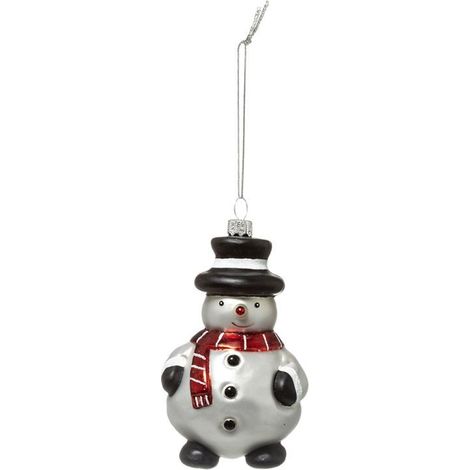 Sujet de Noël Bonhomme de Neige "Soir" 10cm Blanc