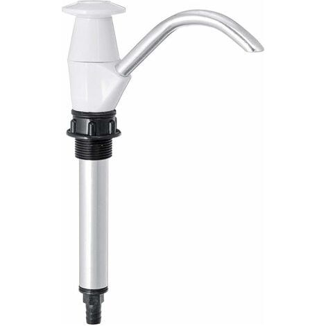 Bomba de agua manual de doble acción para caravanas y camping, de acero inoxidable con conexiones universales - ULISEM (1/5)