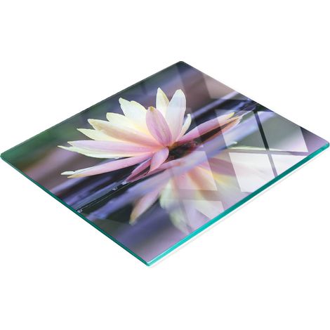 Tabla decorativa de vidrio con gráficos para servir snacks Lotos 60x52 cm (1/5)