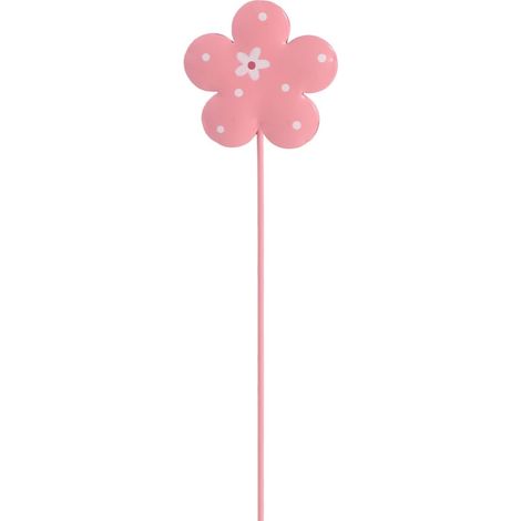 TrendLine Gartenstecker Blume Frühling Metall Ø 8 x 35 cm pink Gartenstecker