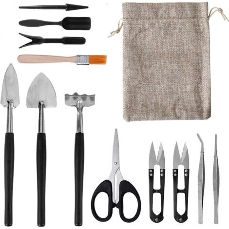 Kit d'Outils 13-en-1 pour Succulentes avec Sac de Rangement - Coffret Jardinage Miniature pour Plantes d'Intérieur, Terrariums & Rempotage - Idéal comme Cadeau pour Amoureux des Plantes (1/5)