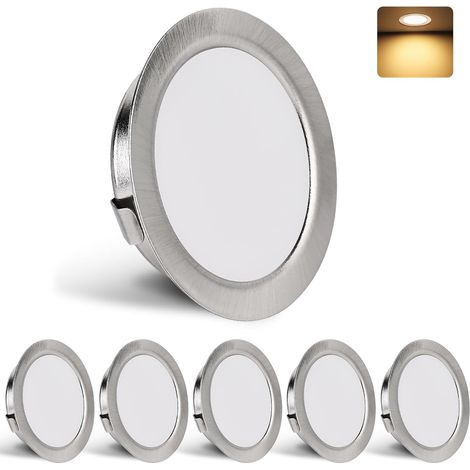 Set de 3 Spot LED Encastrable 230V 3W 4000K Blanc Neutre, 15mm Extra Plat Spots de Plafond 300LM Découpe du Plafond 55-58mm, IP44 Spot Salle de Bain, Blanc (1/5)
