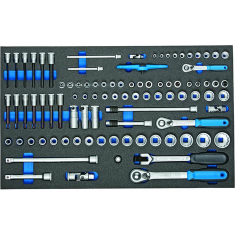 Gedore Steckschlüssel-Satz 1/4-3/8-1/2 in Check-Tool-Modul, 91-tlg. (1/4)