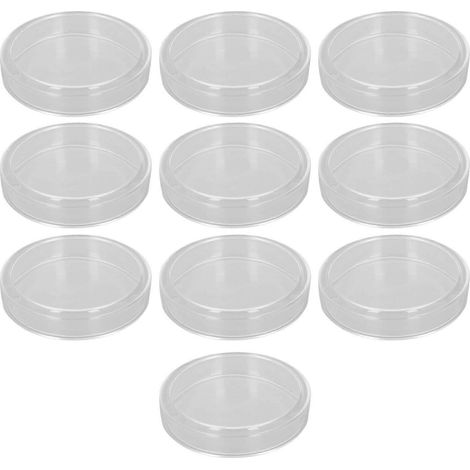 10 Stück Labor-Petrischalen aus Glas mit Deckeln für biologische Forschungsexperimente