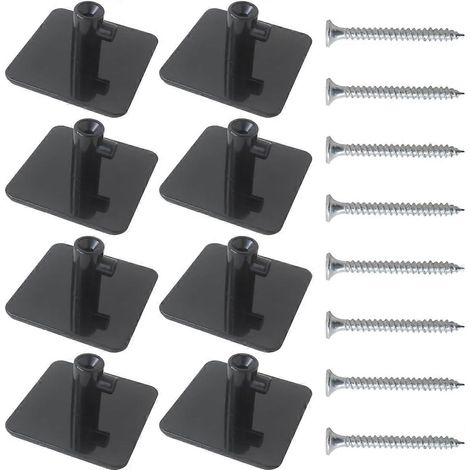 Supports accessoires robot pâtissier Homesweet lot de 8 compatibles KitchenAid (crochets batteur, crochets à pâte) blanc noir (1/5)