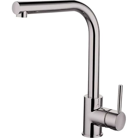 Nuie Rayna Kitchen Sink Mixer Tap Single Lever Handle - Brushed Nickel (1/2)