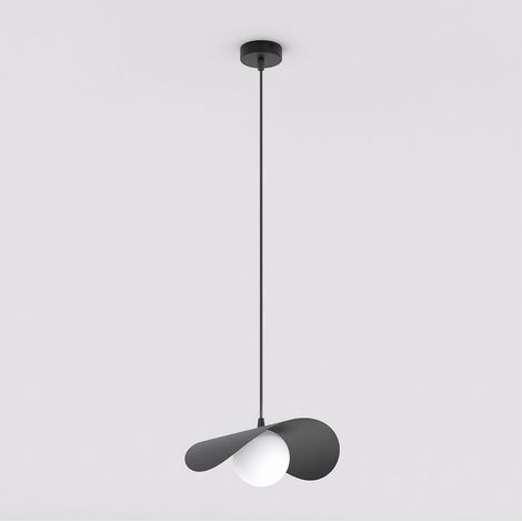 Lampada a sospensione Ritual in acciaio e vetro (1/5)