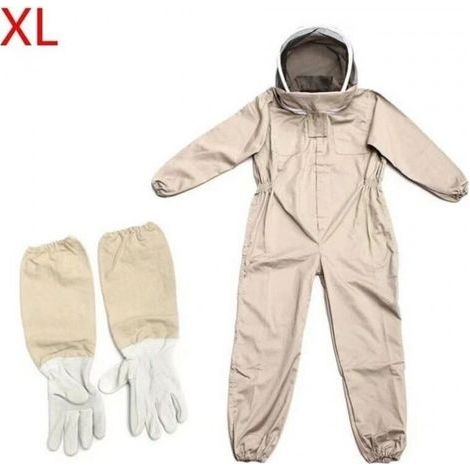 Vêtements D'apiculture Avec Des Gants, Combinaison D'apiculteur En Coton Naturel Avec Voile D'escrime Unisexe(XL) (1/5)
