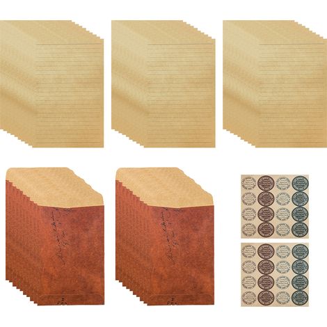 Enveloppe - Papier Lettre A5 - Autocollant - Pour Invitations Mariage Bureau Envoi Postal - Lot de 20 + 64 + 2 (1/5)