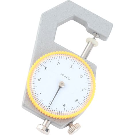 Micromètre d'épaisseur portable à échelle transparente et affichage à aiguille, résistant à l'usure, pour la mesure d'épaisseur avec tête pointue 0‑10 mm (1/5)