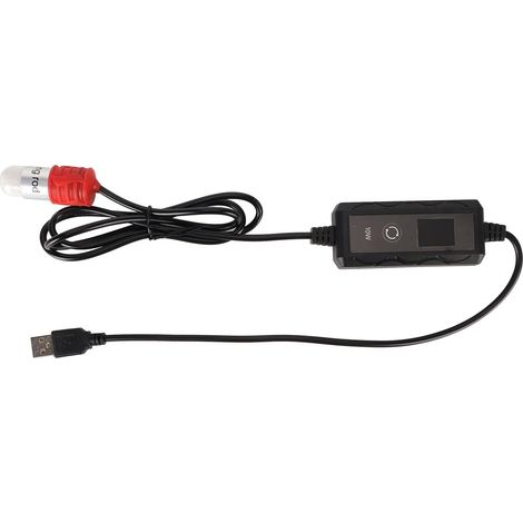 Super Mini Chauffe-Aquarium alimenté par USB 10W, Mini Tige Chauffante Submersible Réglable avec Thermostat D'affichage LED (Prise UE (100-240 V)) (1/5)