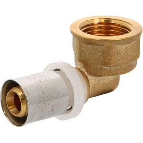 Coude 90° laiton Femelle XR Multicouche à sertir TH-H-U-RFz 15x21 - Ø16