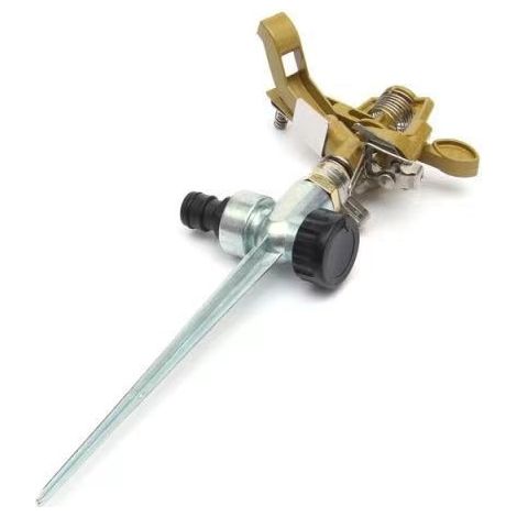 Impulsregner, Großflächenregner 27 Meter  Gartensprinkler mit Abstandseinstellfunktion, aus massivem Metall, kann Sprühwirkung und Drehwinkel steuern.