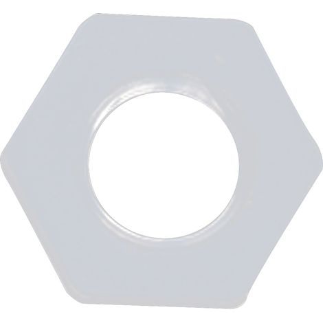 Plastic hex nuts, 50 pieces, Environmentally friendly, corrosion-resistant, white, for M6 industrial accessories (1/5)
