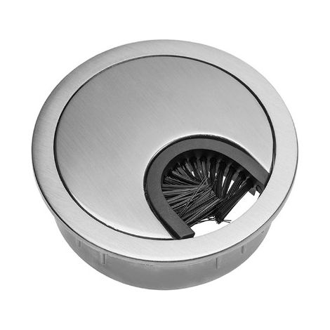 Passe câble aluminium Dia. 80 couleur Inox