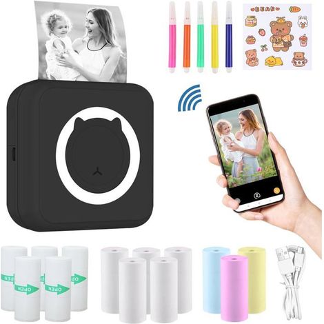 Imprimante thermique portable - DMI - Mini DIY - Sans encre - Bluetooth 4.0 - Batterie 1000mAh (1/5)