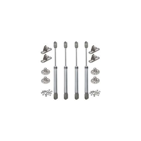 Lot de 4 vérins à gaz 120N – Plastique ABS et alliage de zinc – Amortisseurs pour portes d'armoire – Installation facile avec tournevis (1/5)
