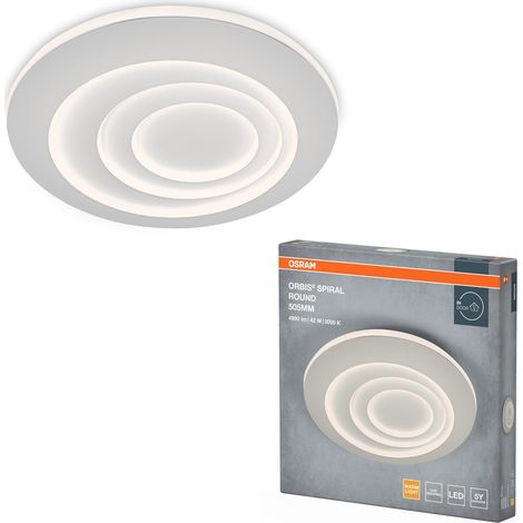 Plafonnier LED ORBIS SPIRAL ROUND 505mm, blanc, 42W, 4000lm, couleur (1/5)