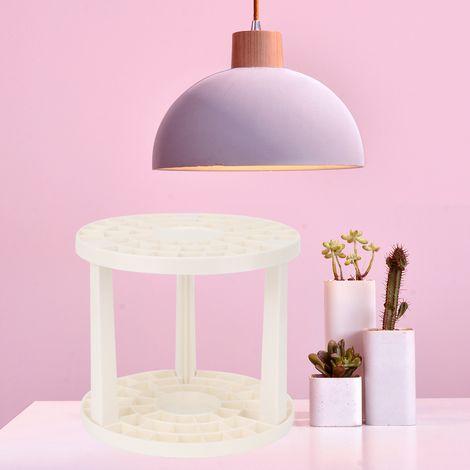 Porte-crayons rond en plastique multifonction, grande capacité, design ergonomique et tendance (1/4)