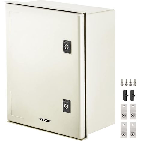 VEVOR Scatola Elettrica di Protezione Uso Esterno IP66 NEMA 250x300x140 mm Involucro Elettrico in Fibra di Vetro NEMA 4X, IP66 Contenitore Elettrico per Montaggio da Parete da Garage Officina (1/5)